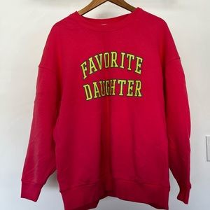 Favorite Daughter collegiate sweatshirt pink XL